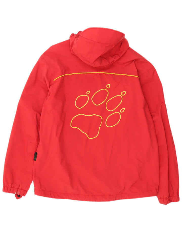 JACK WOLFSKIN Chubasquero con capucha y gráfico para niño 13-14 años Poliamida roja