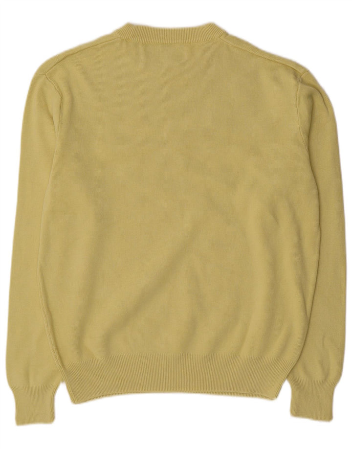 Zara Hombre Jersey Cuello Redondo Jersey Algodón Amarillo Medio