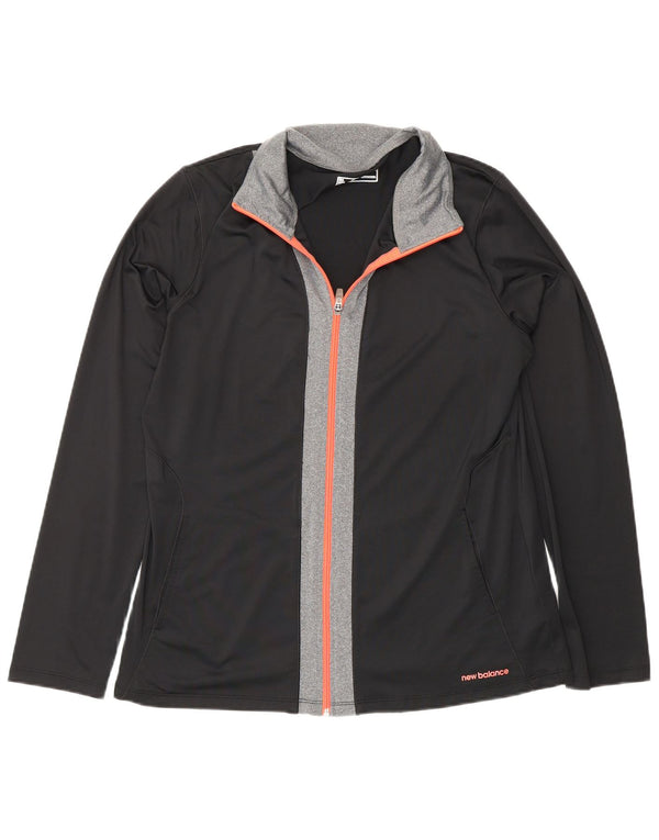 New Balance Hombre Chándal Top Chaqueta Grande Negro Colorblock Poliéster