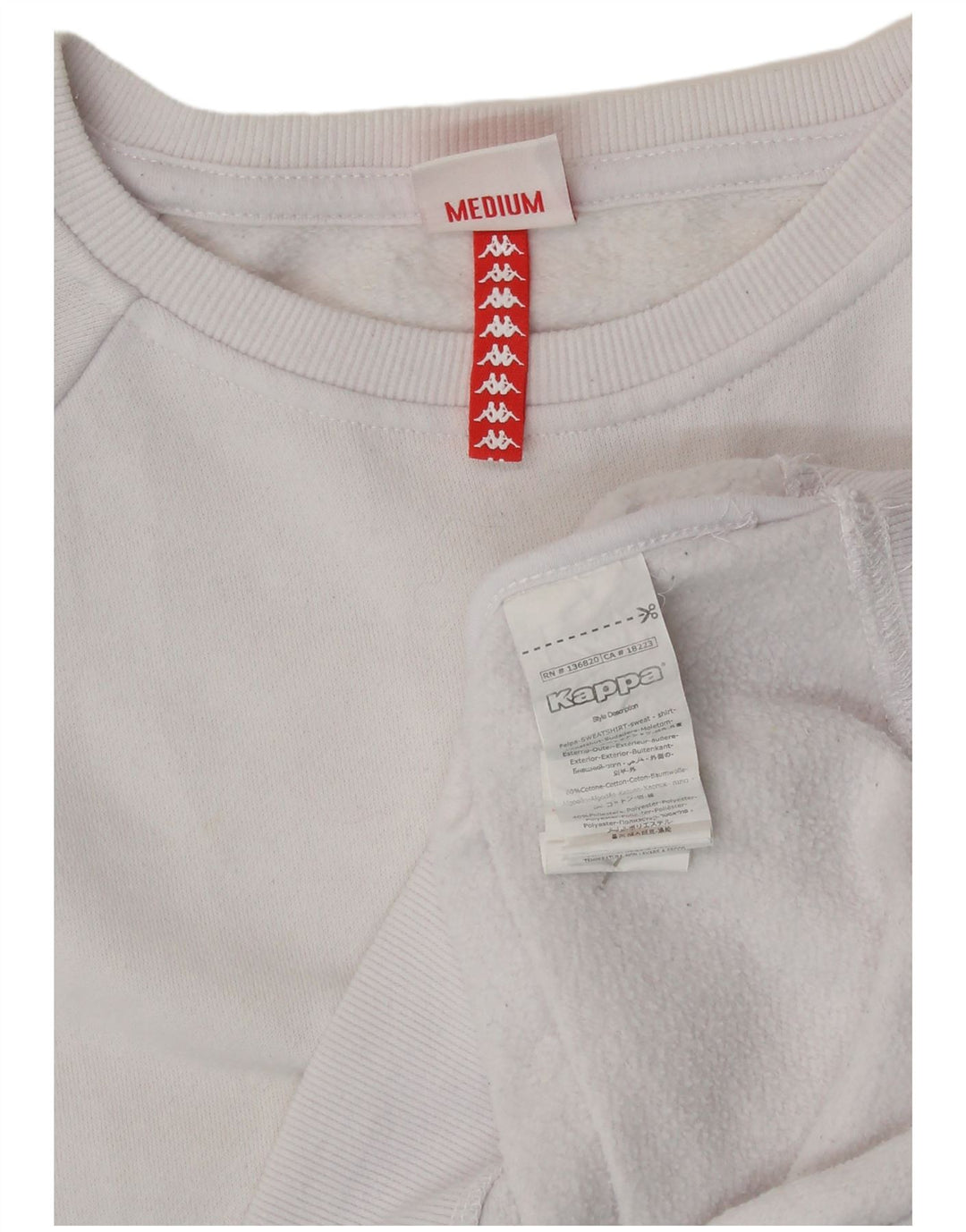 KAPPA Sudadera gráfica para mujer Jumper UK 44 Medium White Colourblock