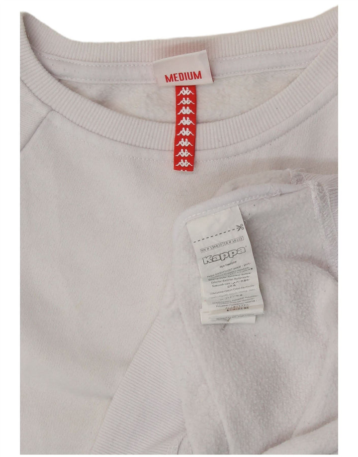 KAPPA Sudadera gráfica para mujer Jumper UK 44 Medium White Colourblock