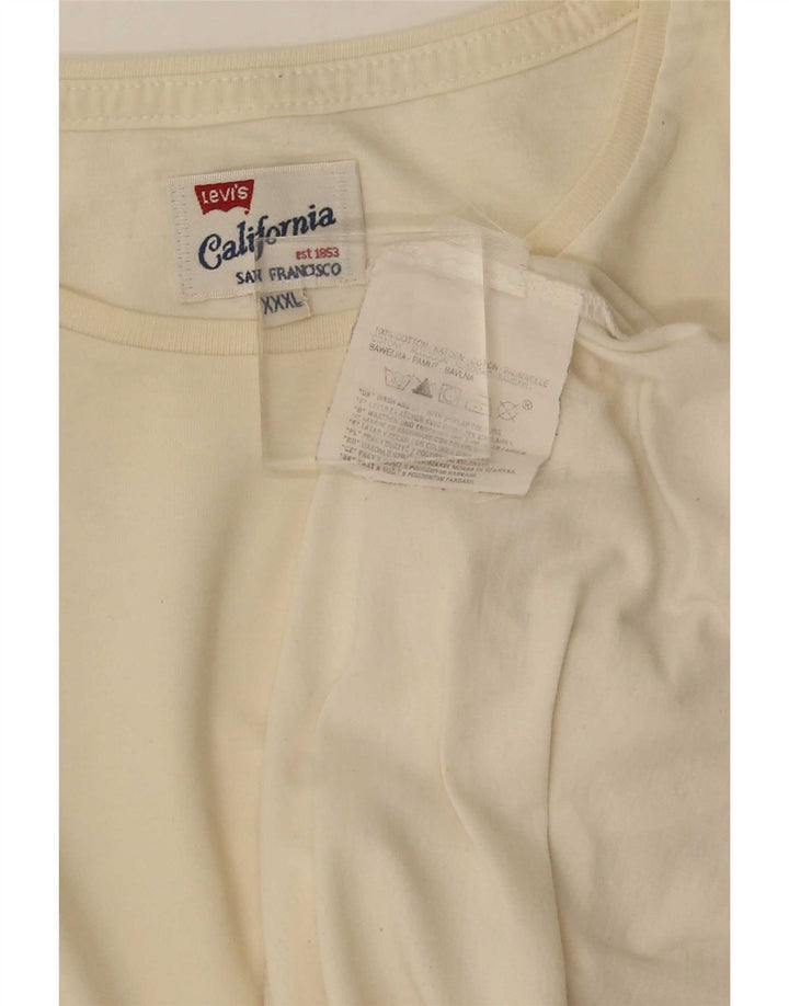 Levi's Camiseta para hombre Top 3XL Algodón blanco roto