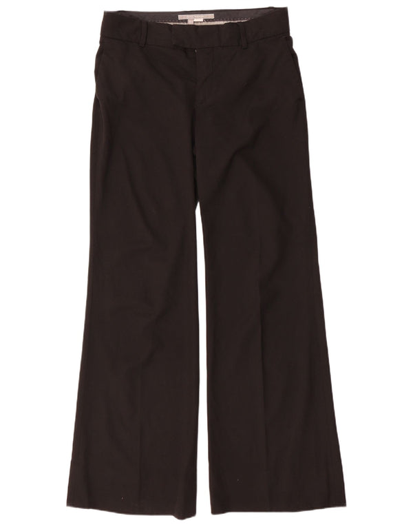 Zara Pantalón chino de pierna ancha para mujer EU 40 Medium W30 L32 Negro