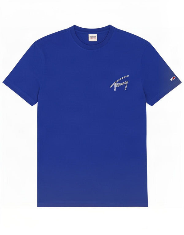 Tommy Hilfiger - Camiseta para hombre, talla grande, algodón azul