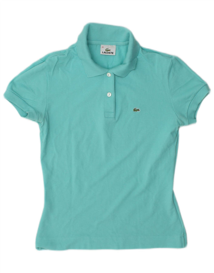 Polo Lacoste Mujer Talla 40 Algodón Turquesa Medio
