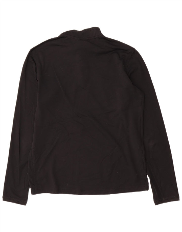 Nike Dri Fit - Chándal con cremallera y cuello para hombre, talla mediana, poliéster negro