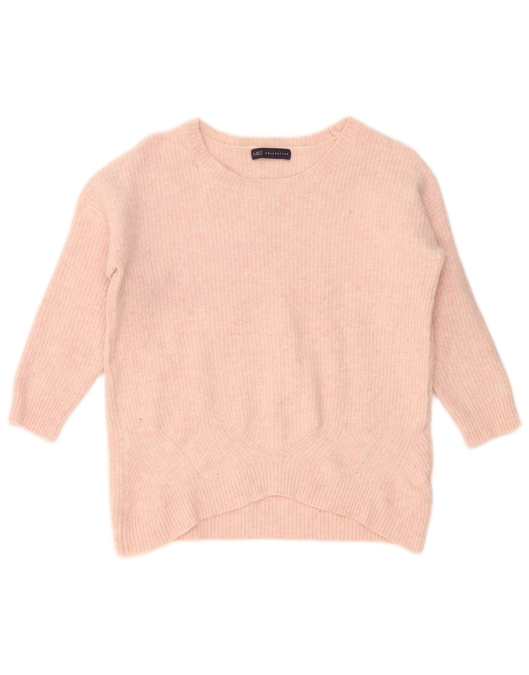 Marks & Spencer Jersey con cuello barco para mujer, talla 40, color rosa medio
