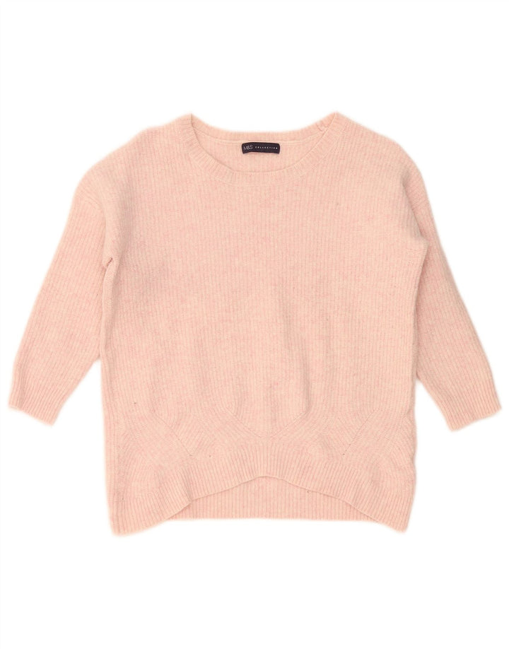Marks & Spencer Jersey con cuello barco para mujer, talla 40, color rosa medio