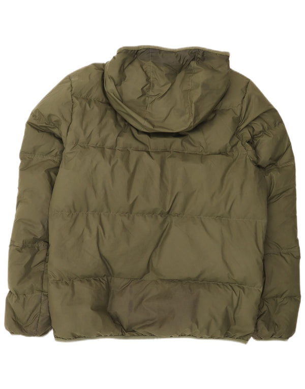 Nike Chaqueta acolchada con capucha para hombre UK 38 Medium Caqui Poliéster