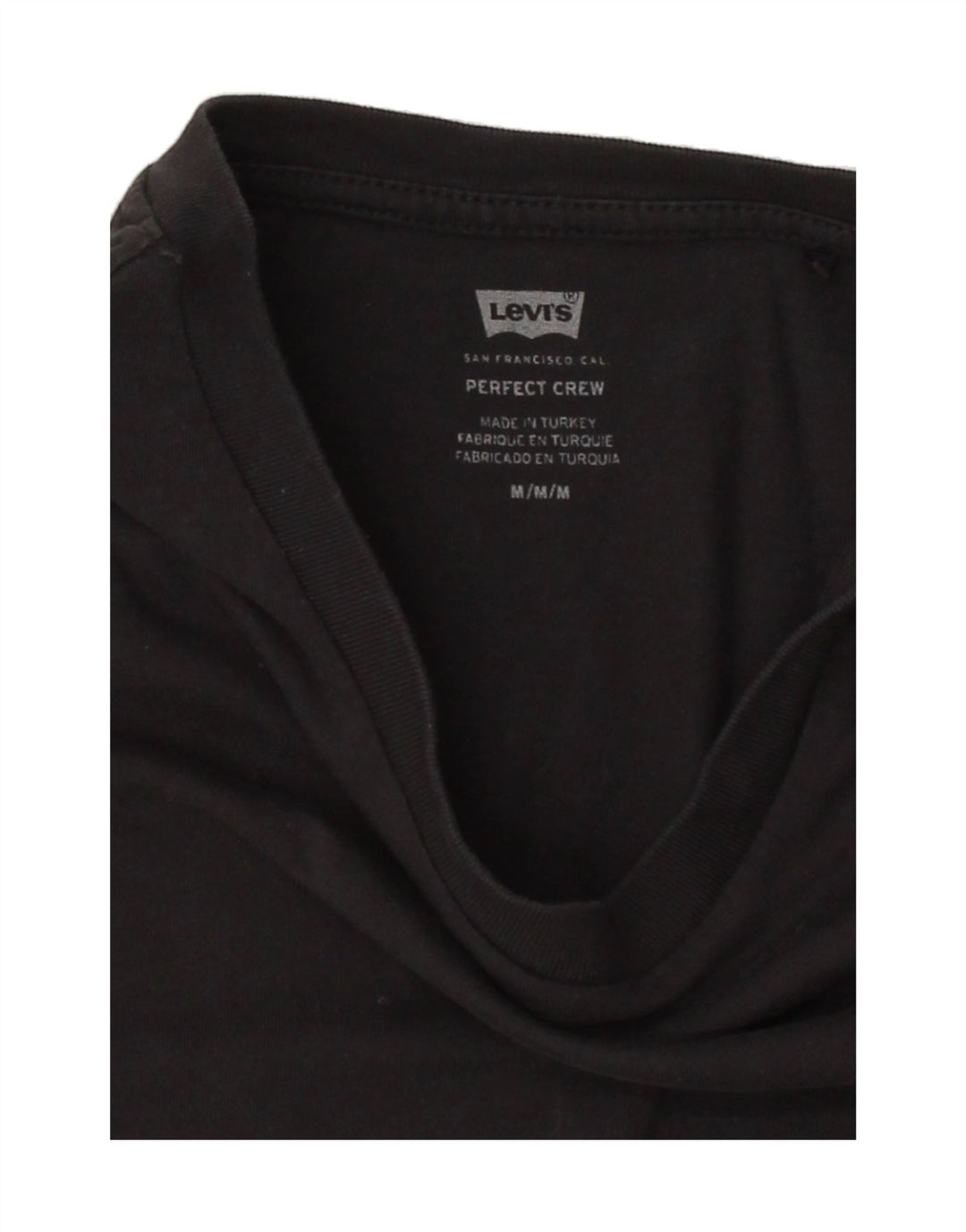 LEVI'S Womens T-Shirt Top UK 12 Medium Black Vintage Levi's and Second-Hand Levi's from Messina Hembry 