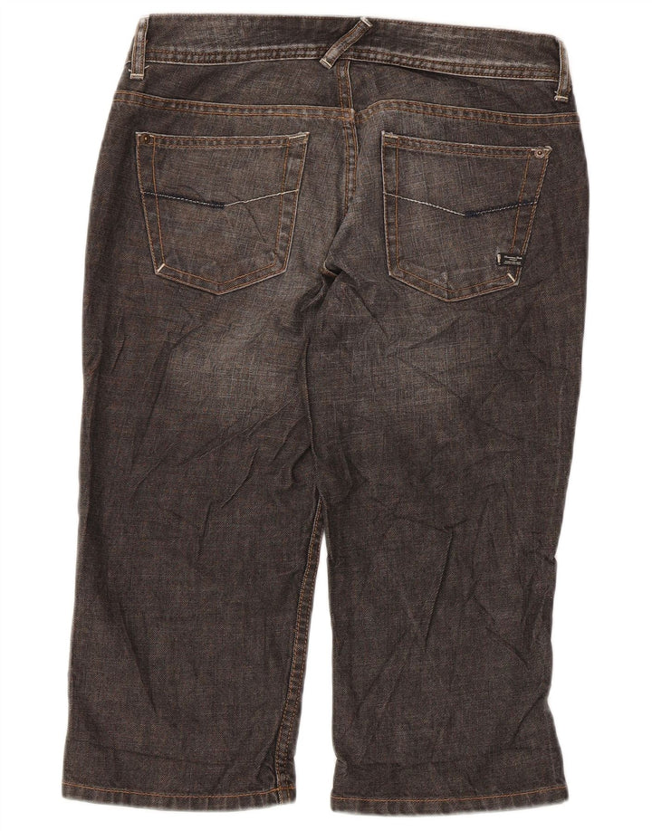 Bermudas Vaqueras Massimo Dutti Mujer W28 Gris Medio Algodón