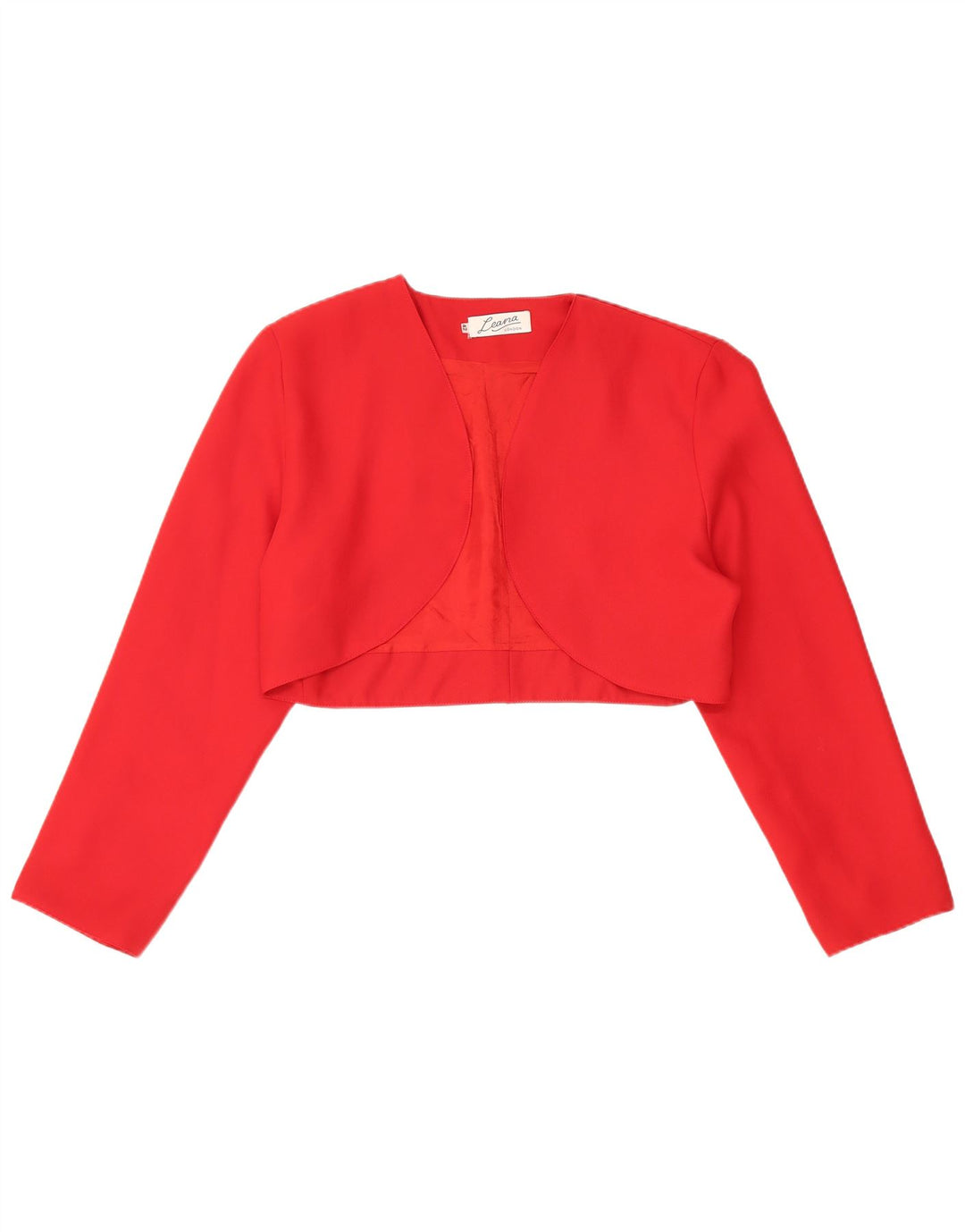 Chaqueta Bolero abierta vintage para mujer IT 42 Poliéster rojo medio