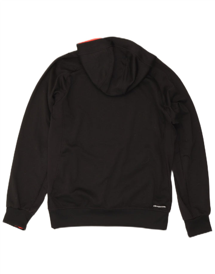 Adidas Mens Climawarm Sudadera con capucha Jumper Pequeño Negro Poliéster