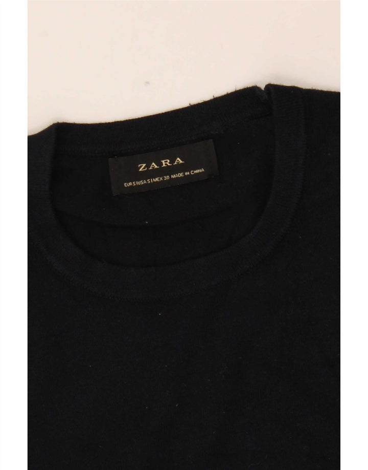 Zara Hombre Jersey De Cuello Redondo Jersey Pequeño Azul Marino