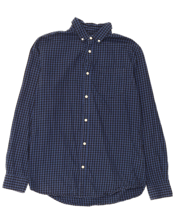 Camisa Jack & Jones Hombre Algodón Vichy Azul Marino Mediano