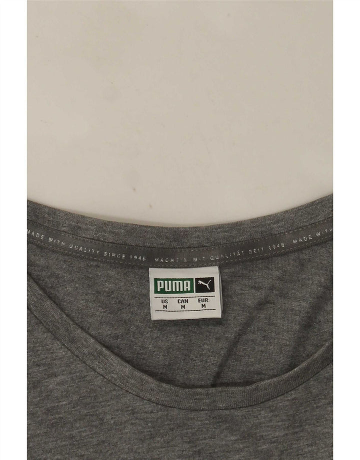 Puma Camiseta gráfica para hombre Top gris medio moteado