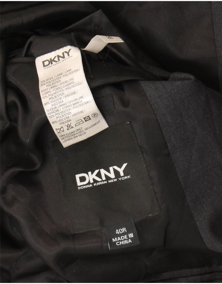 Dkny Chaqueta tipo blazer de 2 botones para hombre UK 40 Large Grey Wool