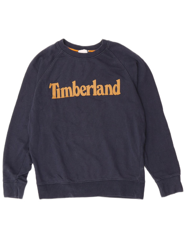 Timberland Hombre Graphic Regular Fit Sudadera Jumper Pequeño Azul Marino
