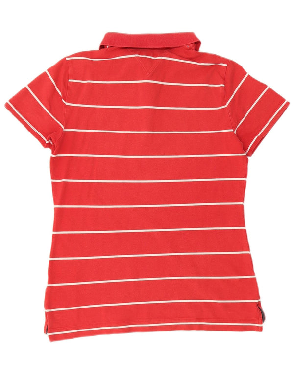 TOMMY HILFIGER Polo para mujer UK 40 Algodón de rayas rojas medianas