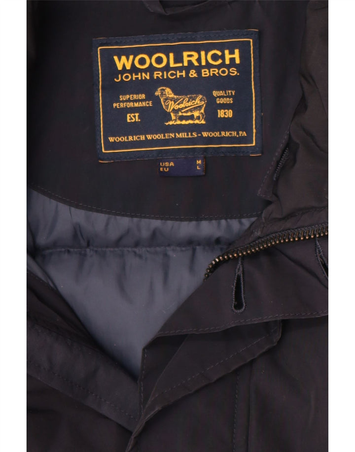Woolrich Abrigo acolchado para hombre UK 38 Medium Azul marino