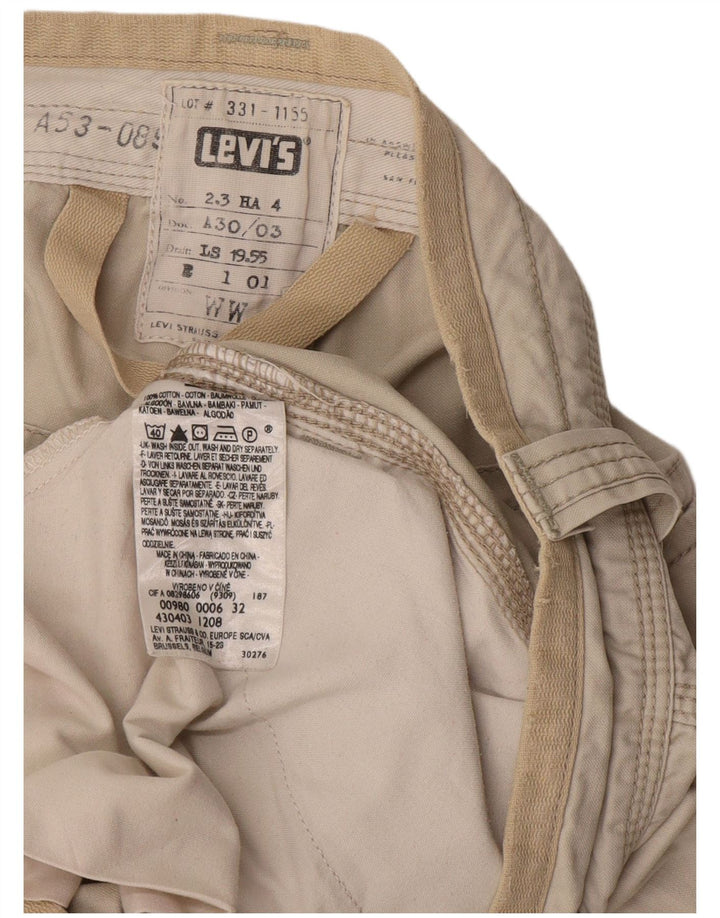 LEVI'S Shorts Cargo Hombre W32 Algodón Beige Medio