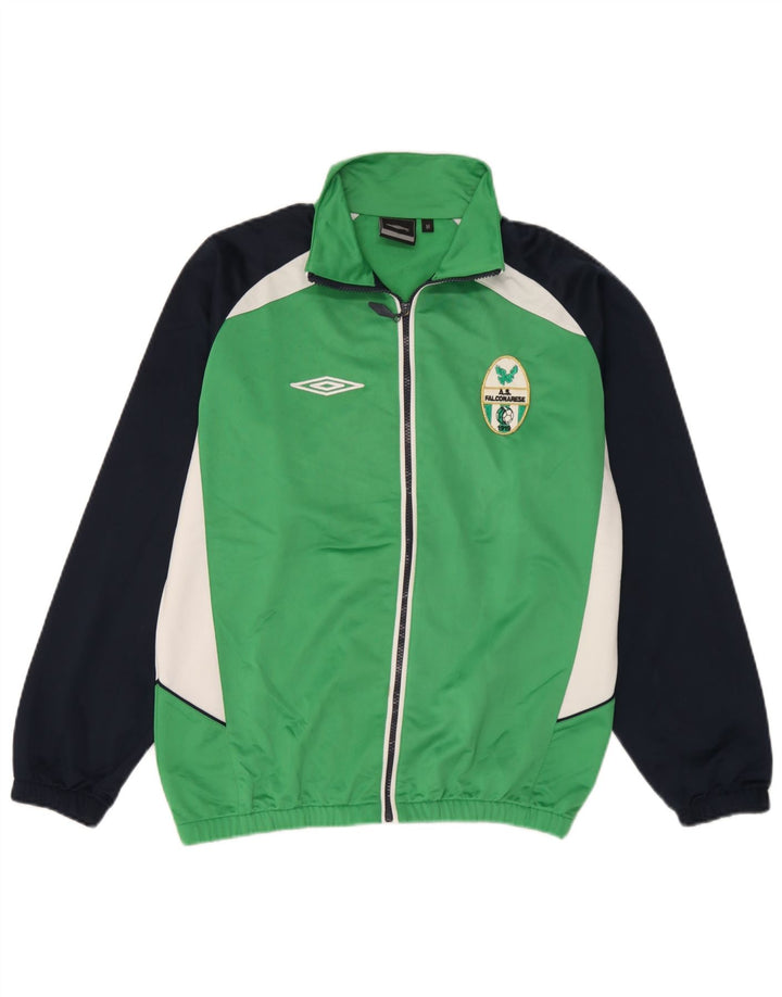 Umbro Hombre Chaqueta superior de chándal con gráfico Poliéster color block verde medio