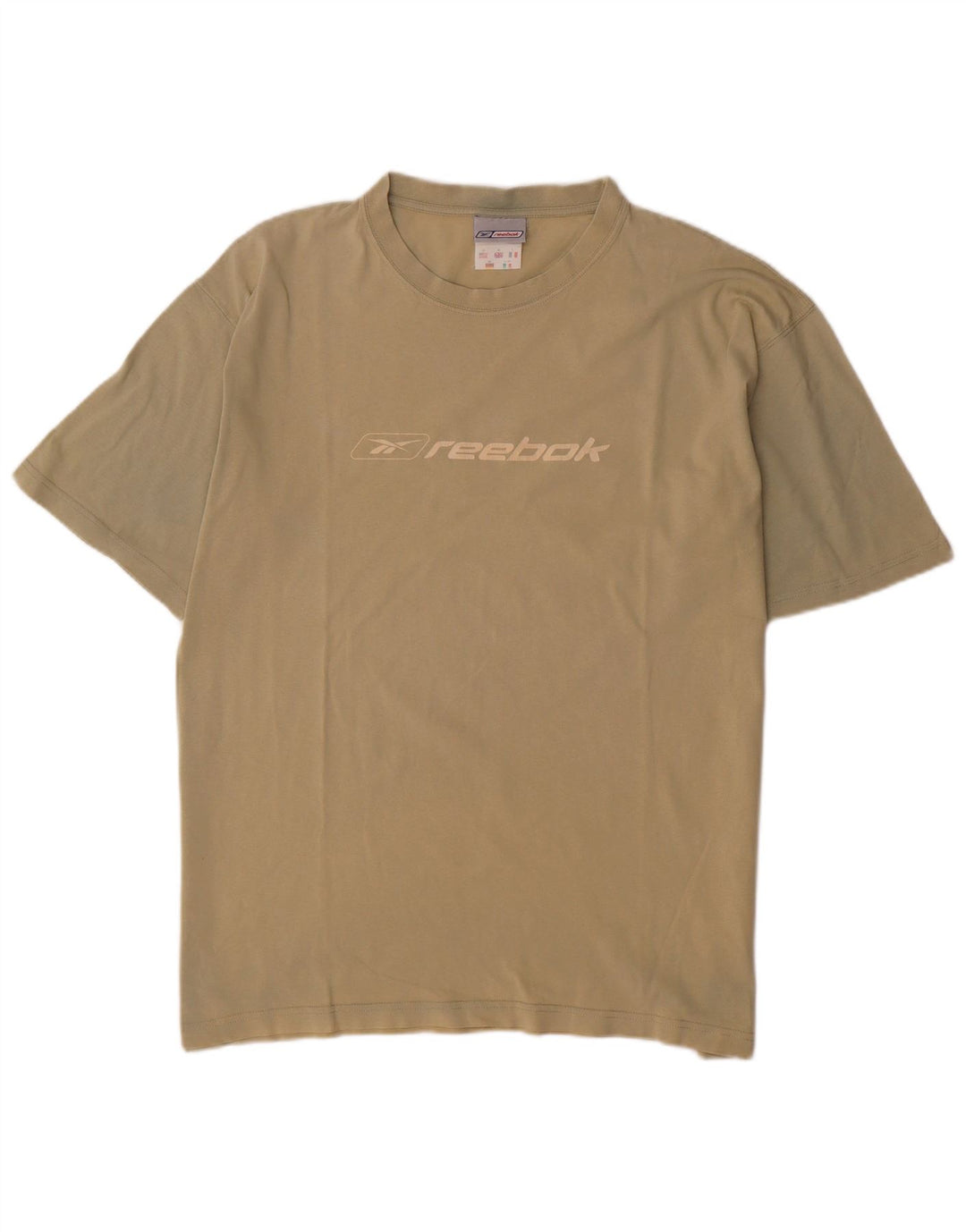 REEBOK Camiseta gráfica para hombre Top Medium Khaki Cotton