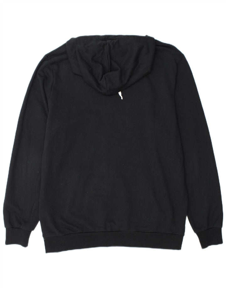 PUMA Sudadera con capucha gráfica para hombre, talla grande, color negro