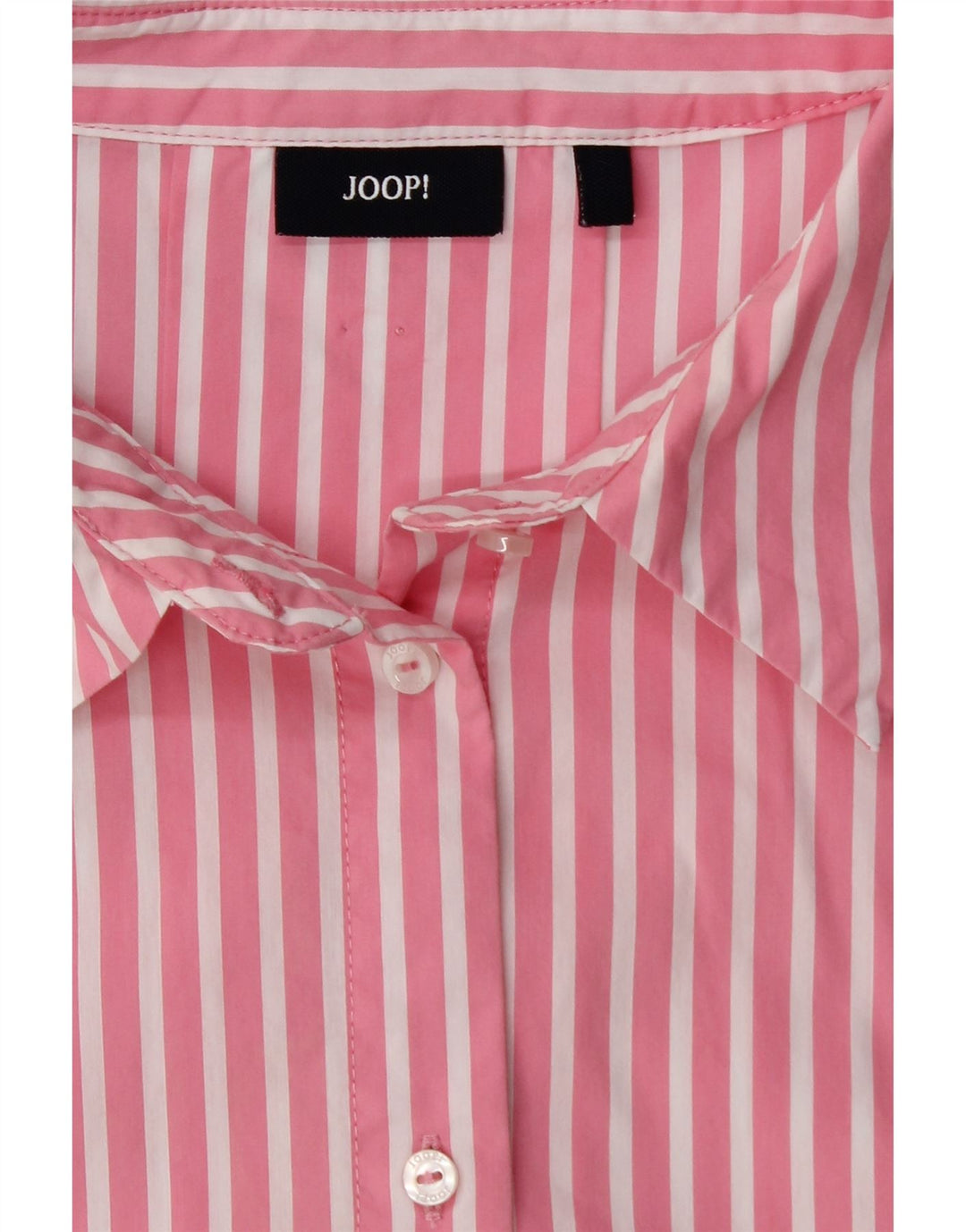 JOOP Blusa camisera de manga 3/4 para mujer UK 44 Algodón a rayas rosa medio
