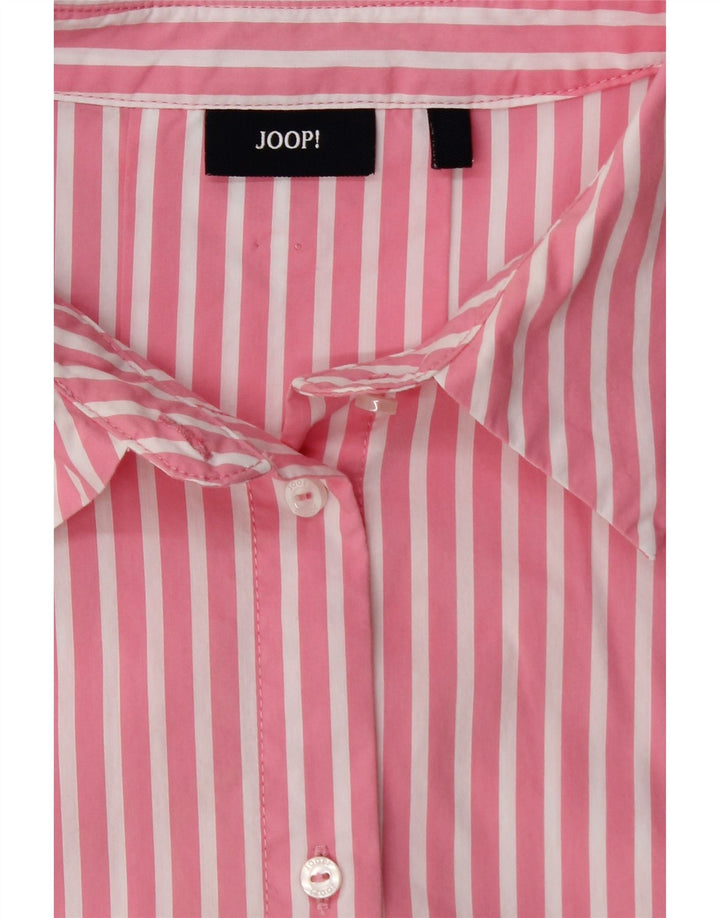JOOP Blusa camisera de manga 3/4 para mujer UK 44 Algodón a rayas rosa medio