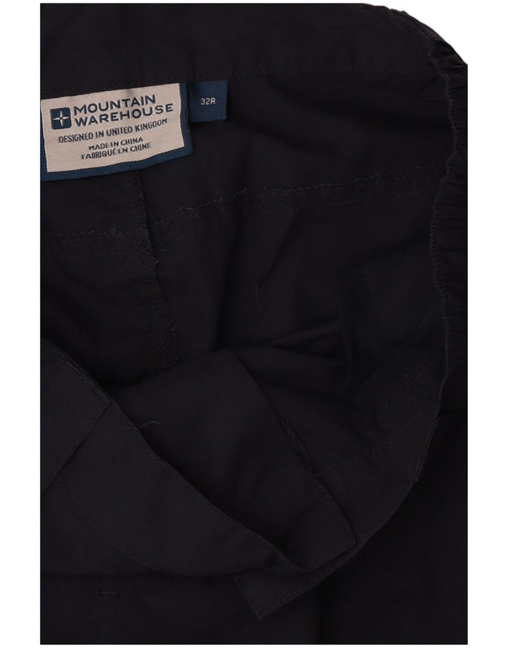 Pantalón cargo recto para hombre Mountain Warehouse W32 L32 Poliéster azul marino