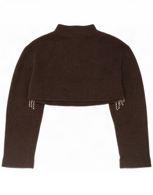 Zara Jersey Bolero para Mujer UK 46 Grande Acrílico Marrón