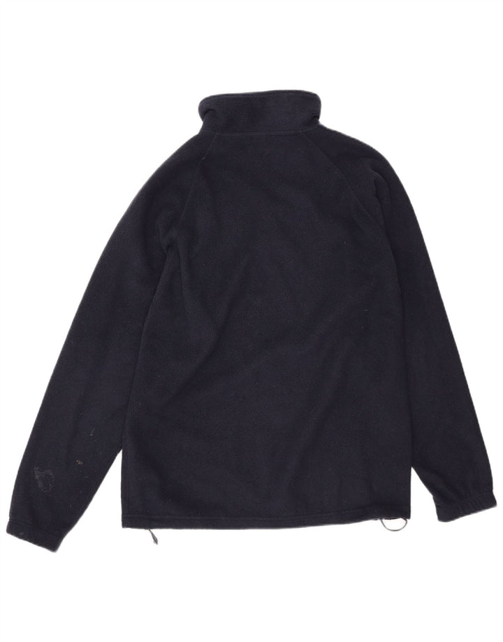 KAPPA Jersey de forro polar con cuello y cremallera para hombre pequeño poliéster azul marino