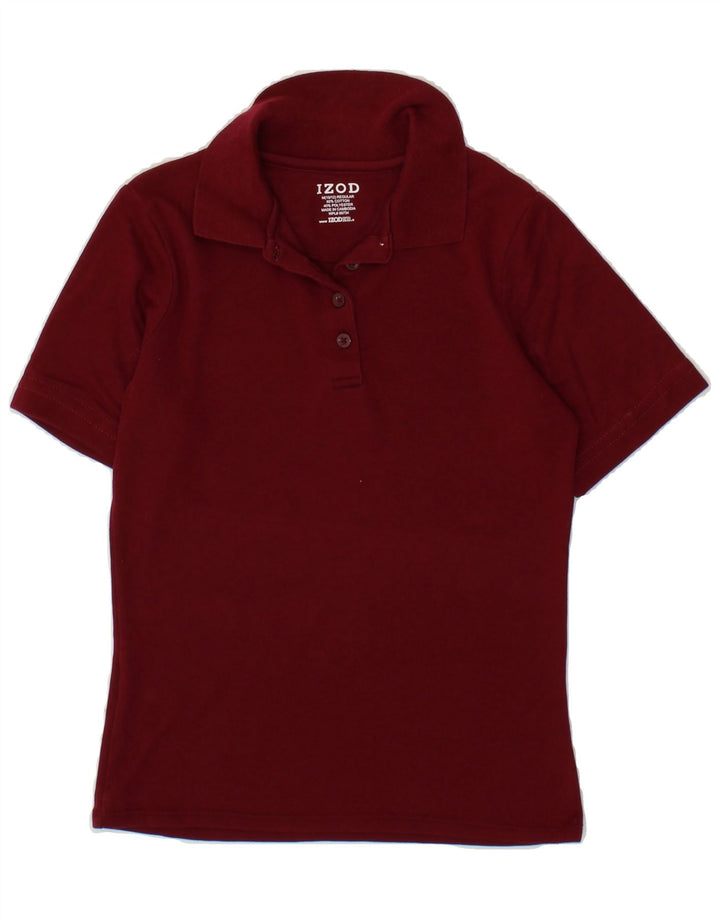 IZOD Boys Regular Polo Shirt 10-11 Years Medium  Burgundy Cotton Vintage Izod and Second-Hand Izod from Messina Hembry 