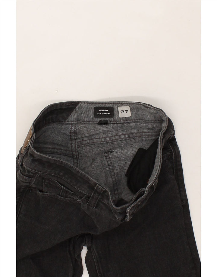 VOLCOM Womens Vorta Slim Straight Jeans W27 L28  Black Cotton Vintage Volcom and Second-Hand Volcom from Messina Hembry 