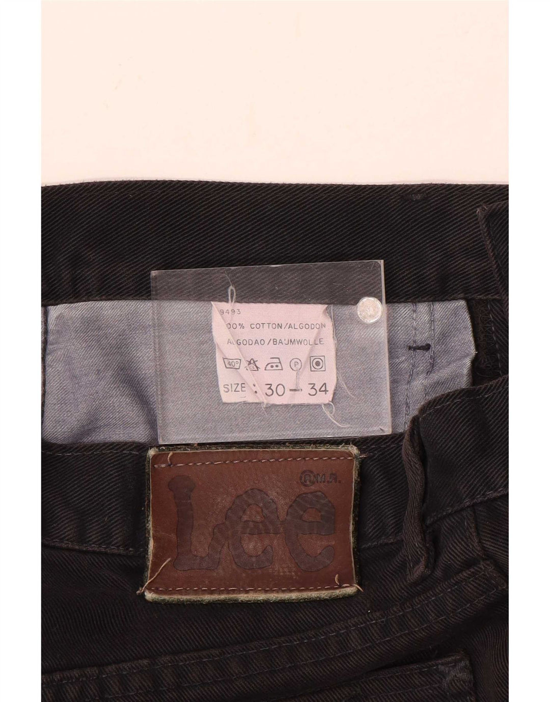 Vaqueros rectos Lee para hombre W30 L34 Algodón negro