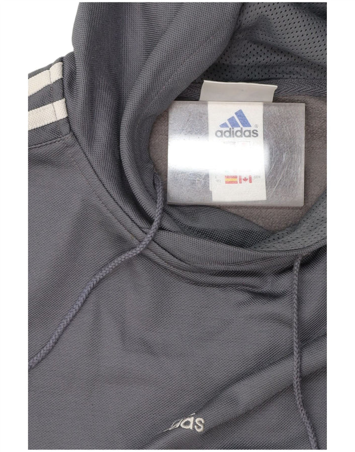 ADIDAS Sudadera con capucha para hombre UK 34/36 Small Gris