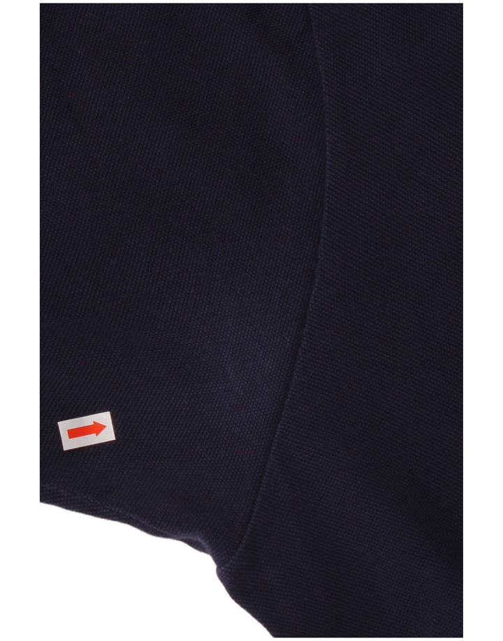 LACOSTE Mens Polo Shirt Size 4 Medium Navy Blue Cotton