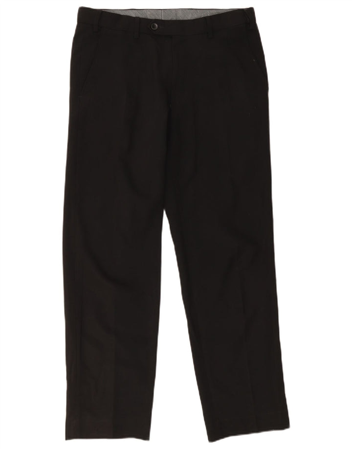 Marks & Spencer Pantalones chinos regulares para hombre W32 L29 Poliéster negro