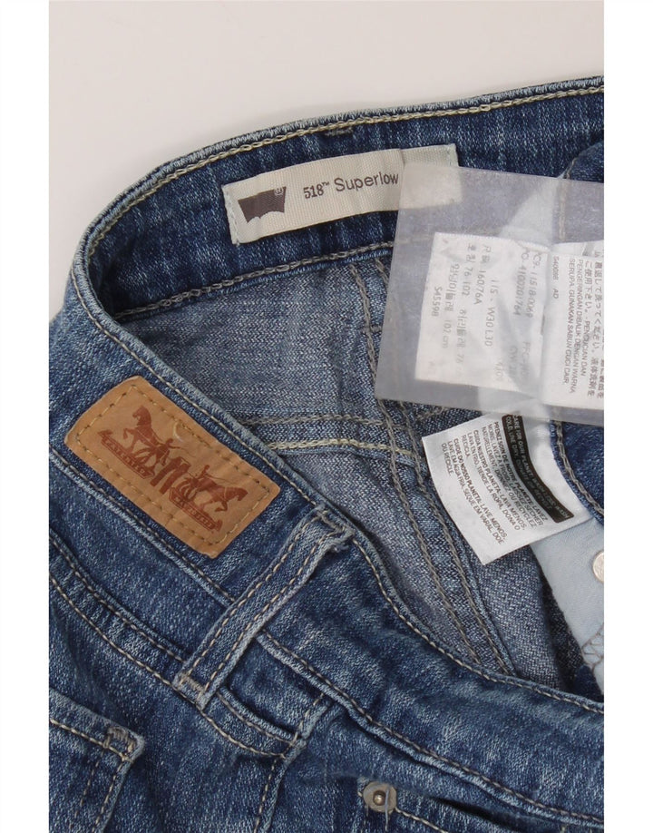 Levi's Mujer 518 Vaqueros Super Low Bootcut W30 L30 Algodón Azul