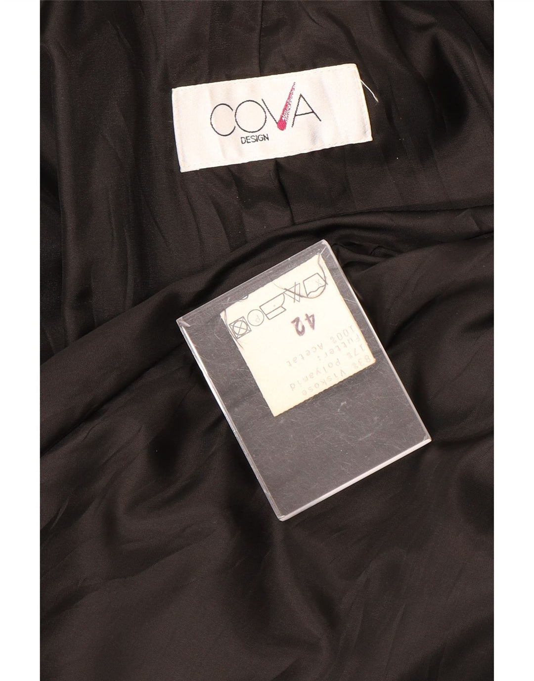 Abrigo vintage de mujer de gran tamaño con doble botonadura IT 42 Viscosa gris medio