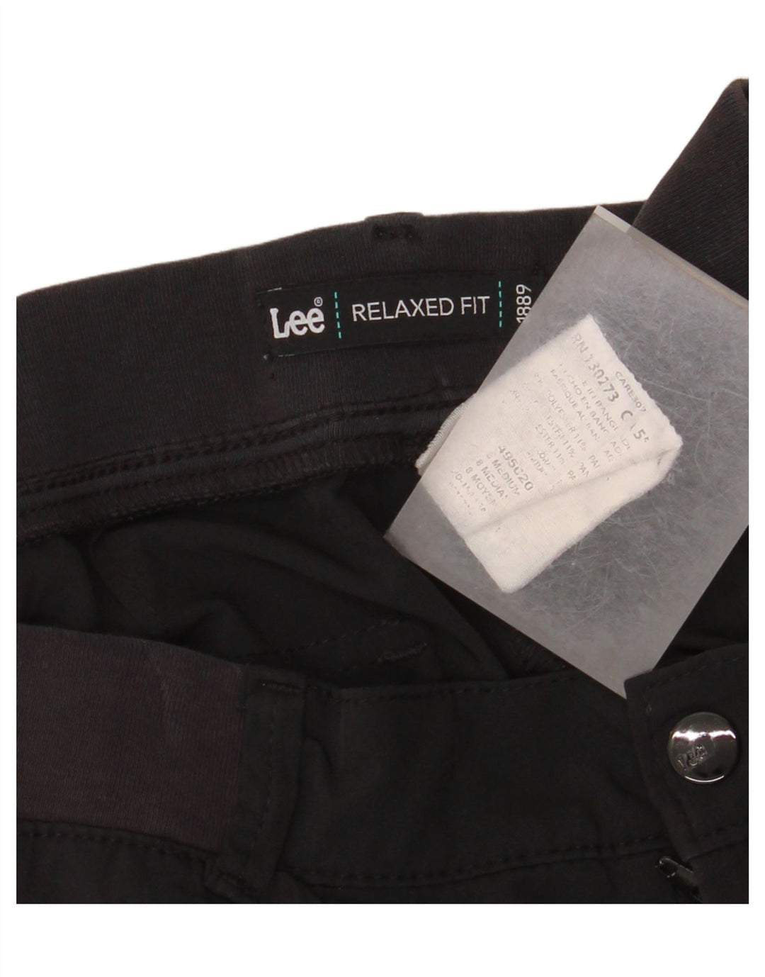 Lee Pantalones Cargo de Ajuste Relajado para Mujer US 8 Medium W32 L32 Poliéster Negro