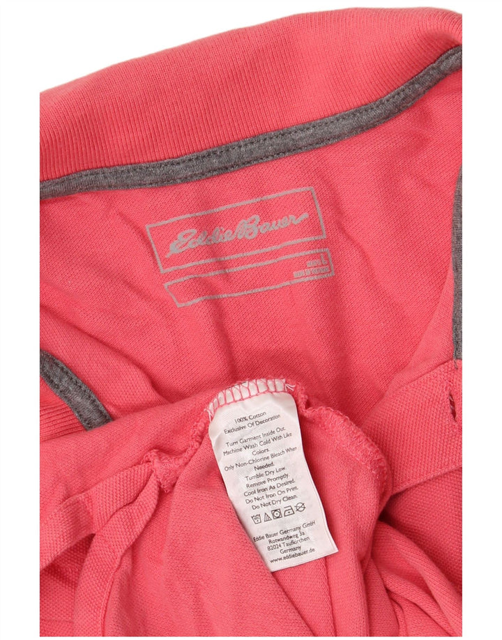 EDDIE BAUER Polo para hombre de algodón rosa grande