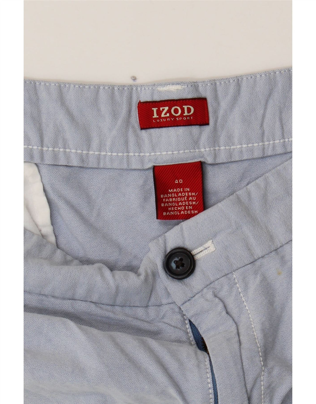 IZOD Mens Chino Shorts W40 XL Blue Cotton Vintage Izod and Second-Hand Izod from Messina Hembry 