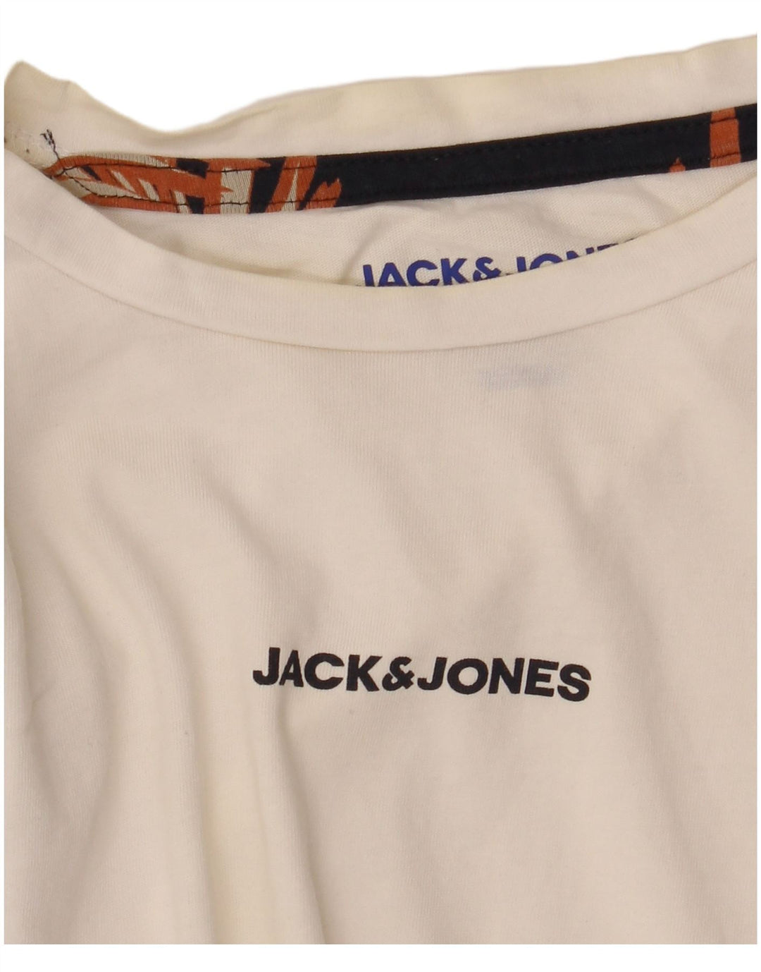 Camiseta Jack & Jones Regular Fit con gráfico y estampado floral blanco mediano para hombre