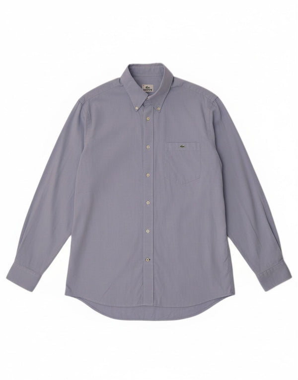 Camisa Lacoste Hombre Talla 40 Algodón Azul Medio