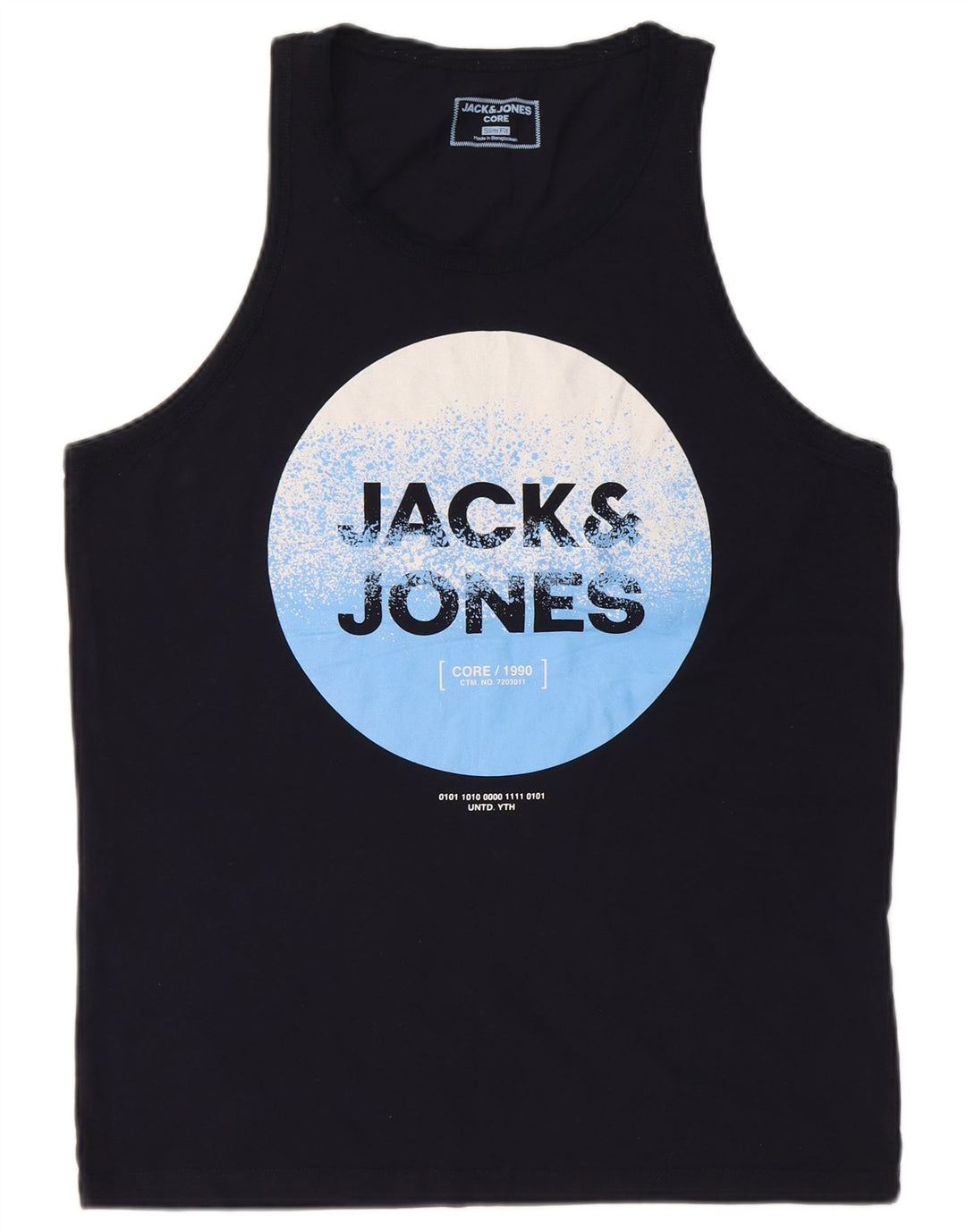 Jack & Jones Hombre Slim Fit Graphic Vest Top Grande Azul Marino