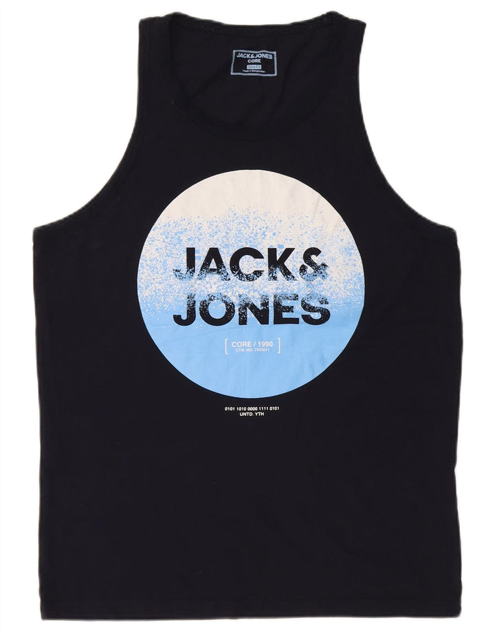 Jack & Jones Hombre Slim Fit Graphic Vest Top Grande Azul Marino