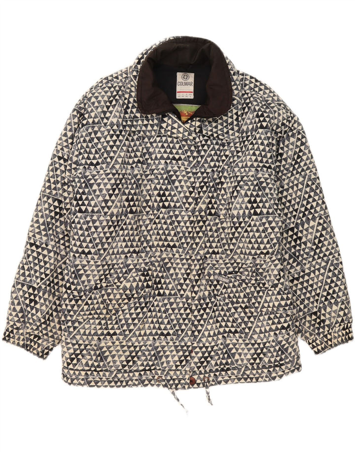 Colmar Chaqueta Acolchada Extragrande para Mujer US 8 Mediana Azul Marino Geométrica