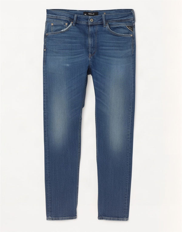 Replay Vaqueros pitillo Jondrill para hombre W36 L32 Algodón azul